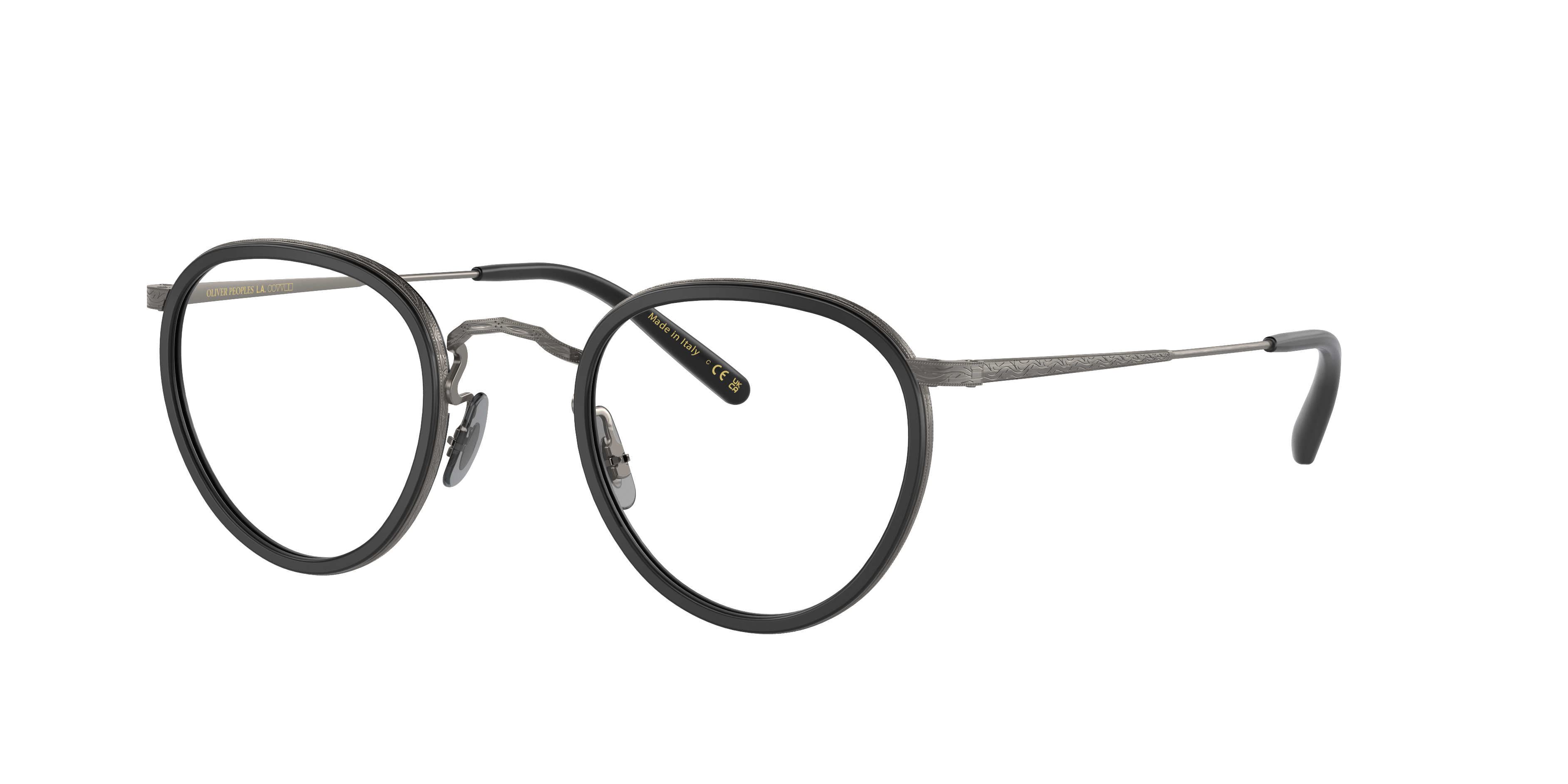 OV1104 Eyeglasses Semi-Matte Black-Antique Pewter | Oliver Peoples USA