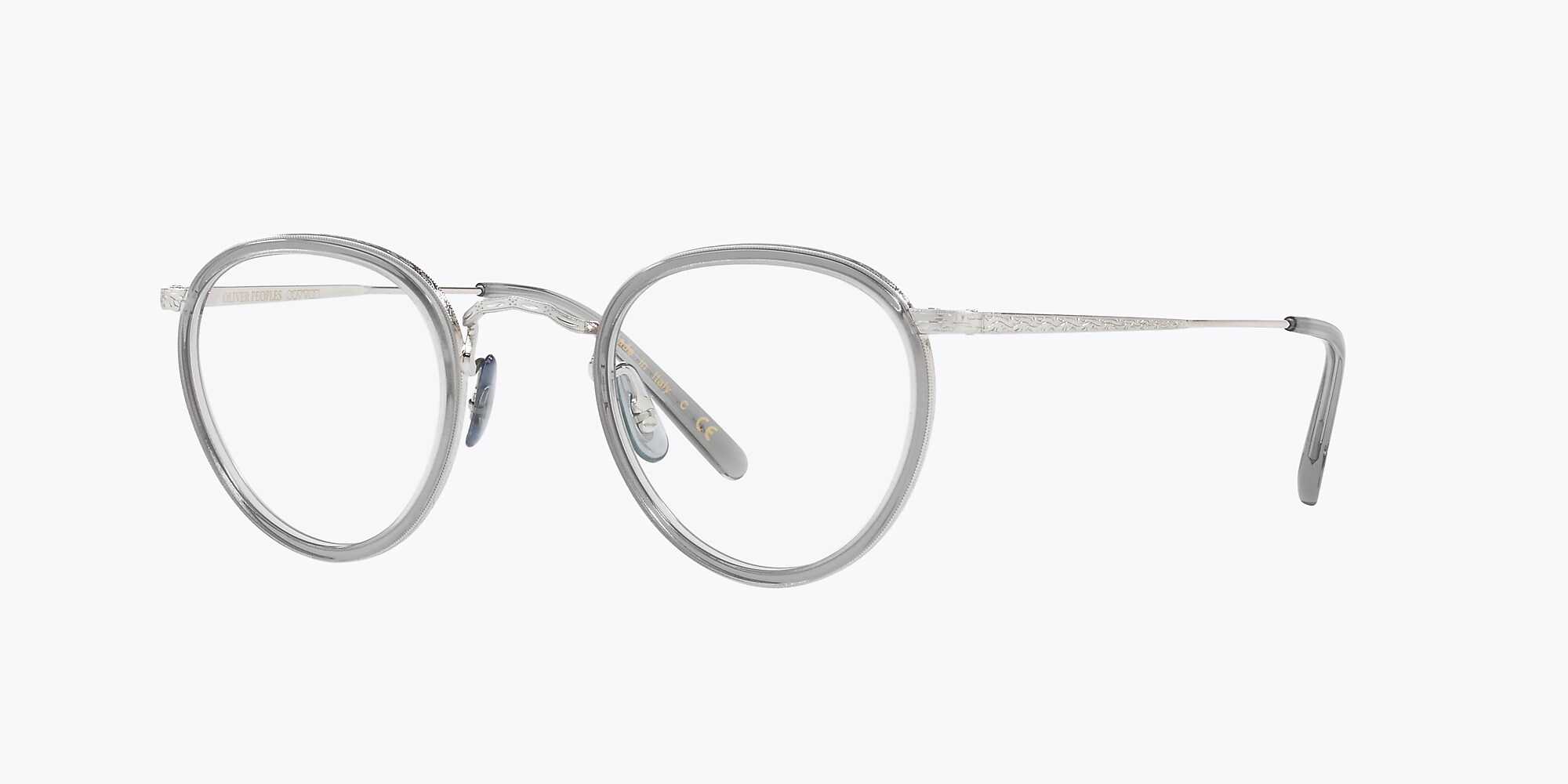 Ov1104 Eyeglasses Workman Grey Brushed Silver Oliver Peoples Usa