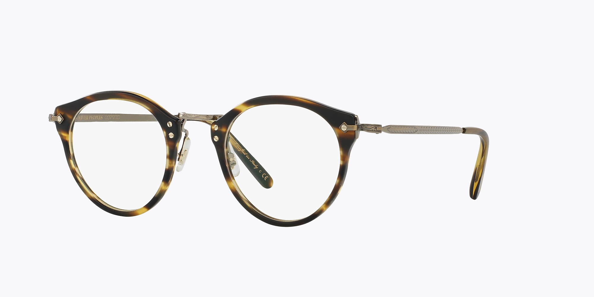 OV5184 Eyeglasses Semi-Matte Cocobolo-Antique Gold | Oliver Peoples ...