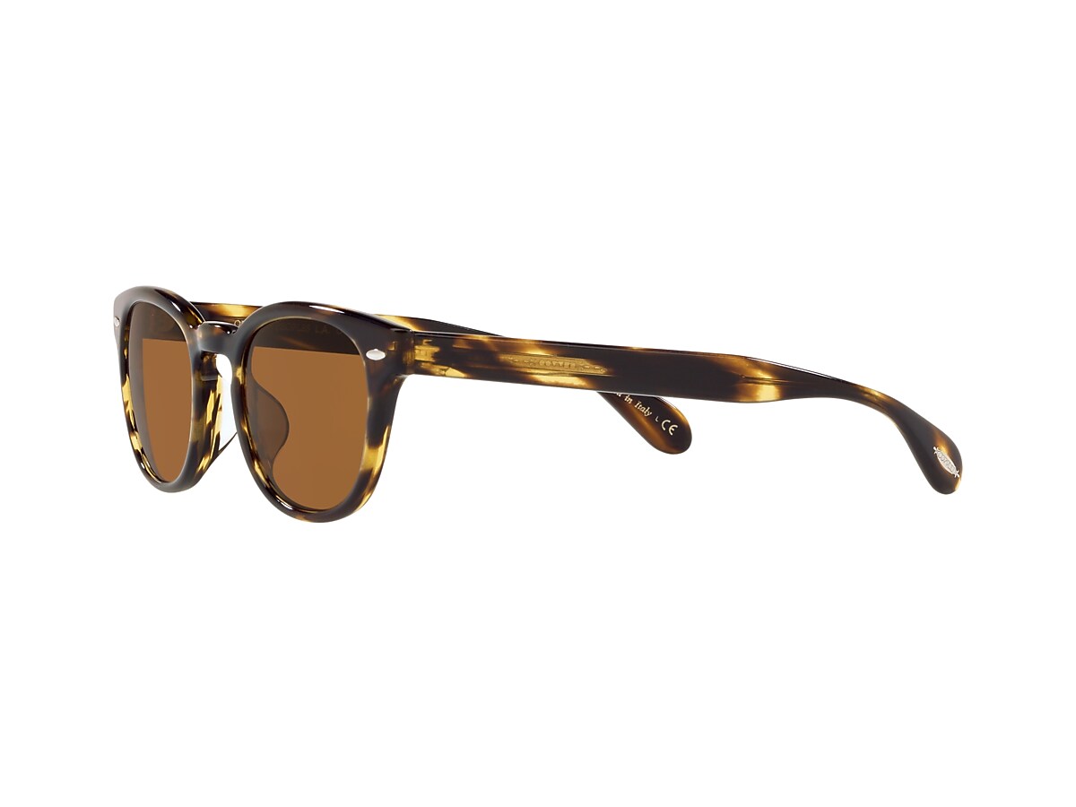Oliver Sheldrake Sun Low Bridge Fit Sunglasses in Cocobolo Oliver Sheldrake Sun Low Bridge Fit Sunglasses in Cocobolo