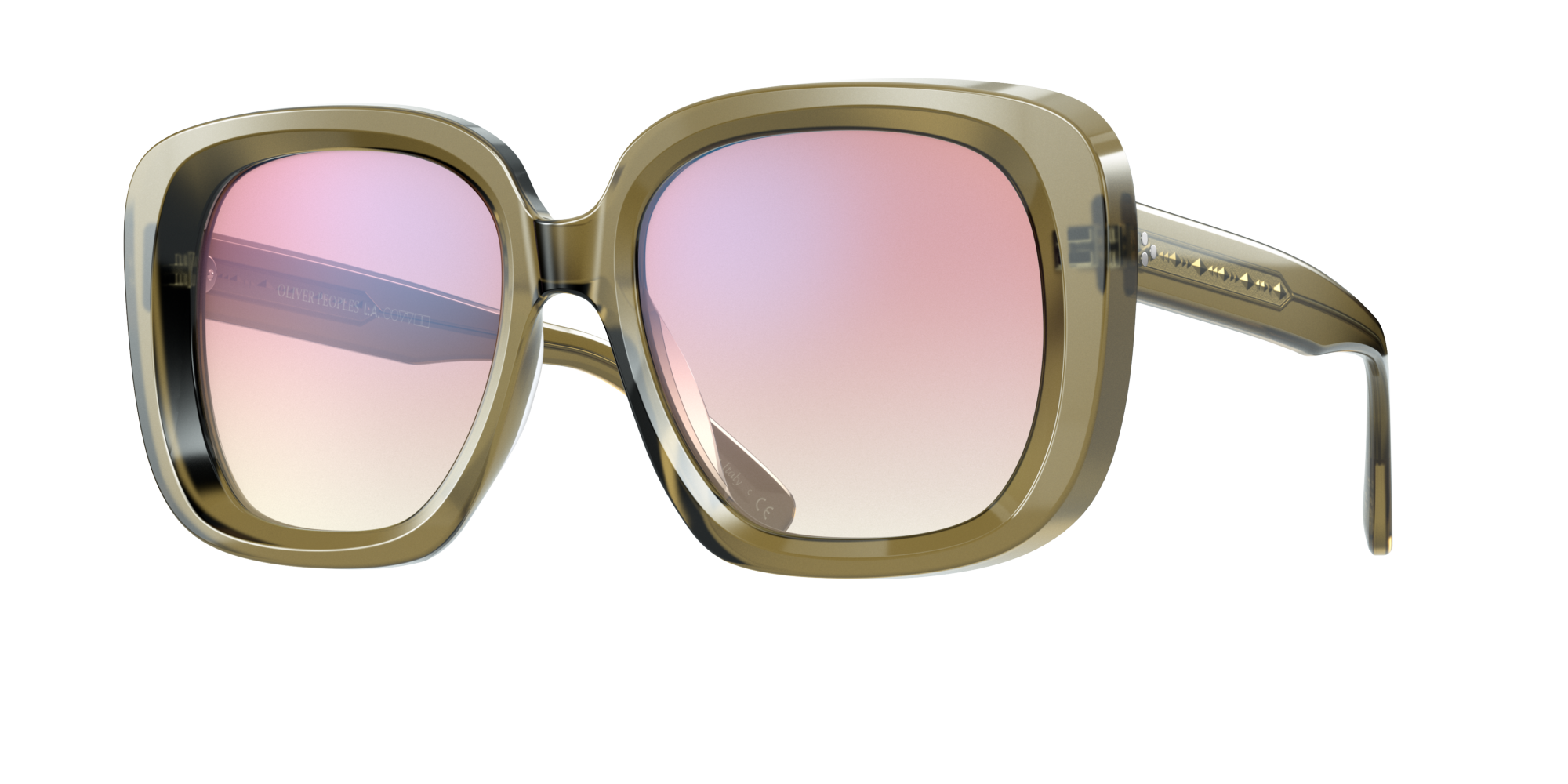 oliver peoples pink glasses