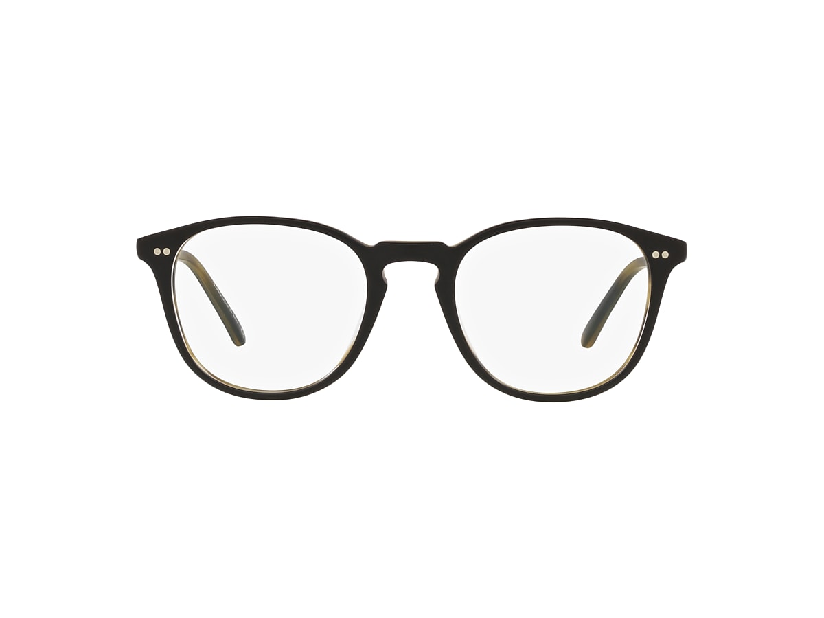 Oliver Forman-R Eyeglasses in Semi Matte Black/Olive Tortoise