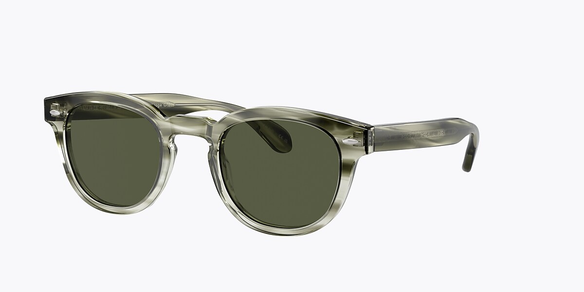 Oliver Sheldrake Sun Sunglasses in Washed Jade | Oliver®