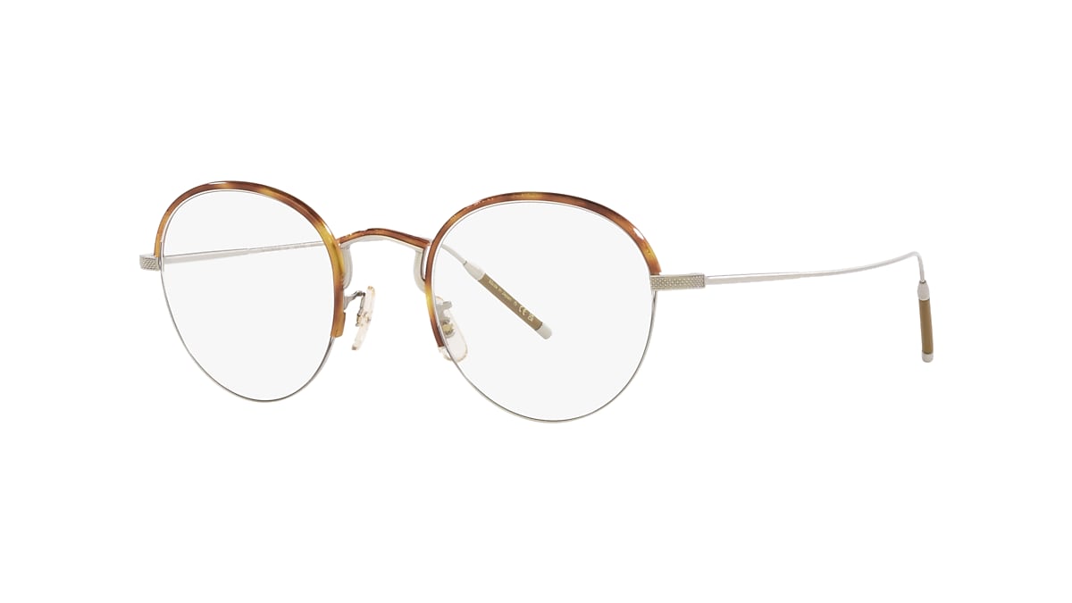 Oliver TK-6 Eyeglasses in Silver/Amber Tortoise | Oliver® Oliver TK-6 Eyeglasses in Silver/Amber Tortoise | Oliver®