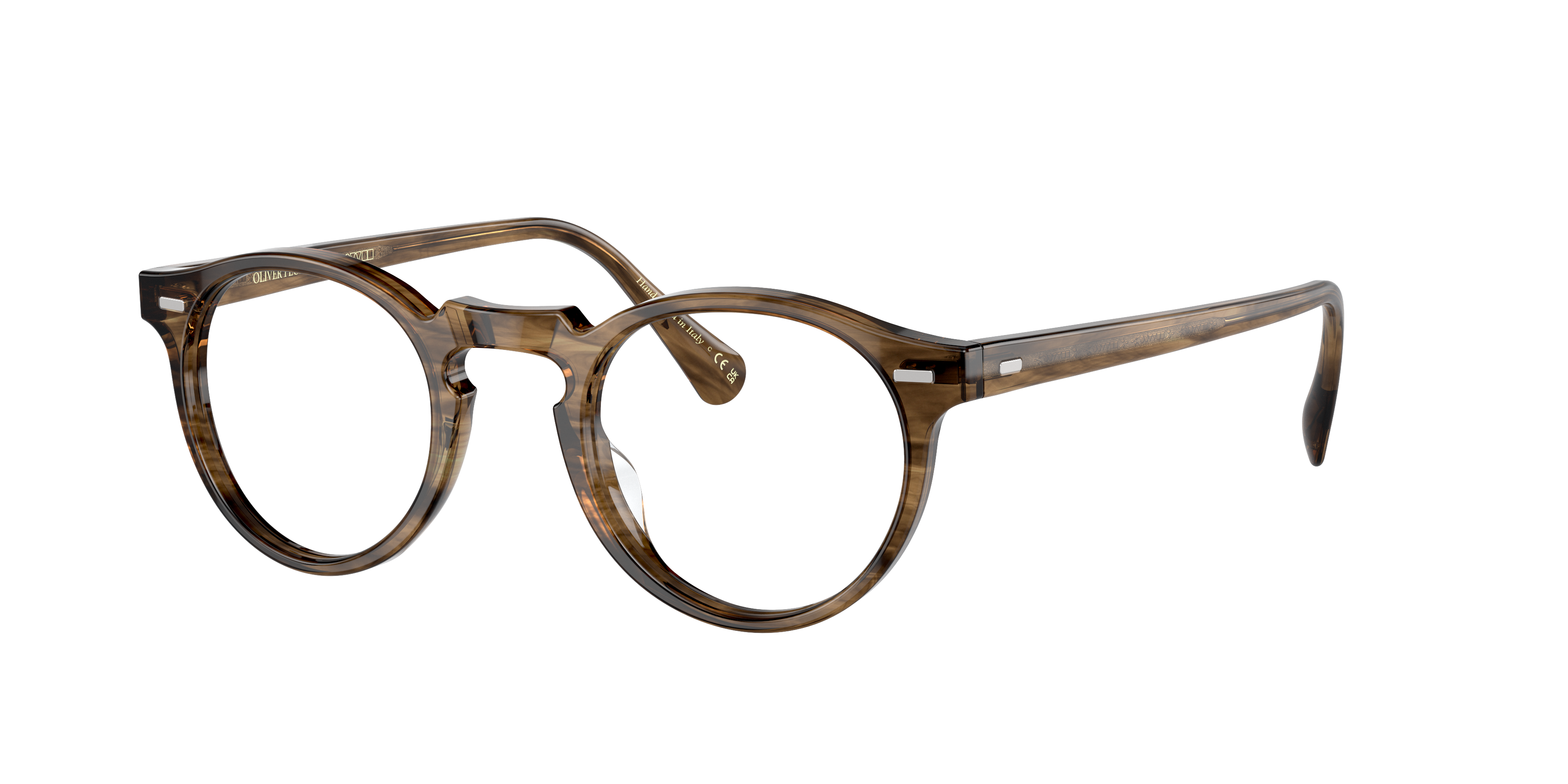 オバヒトページ Oliver Gregory Peck Eyeglasses in Sepia Smoke | Oliver®
